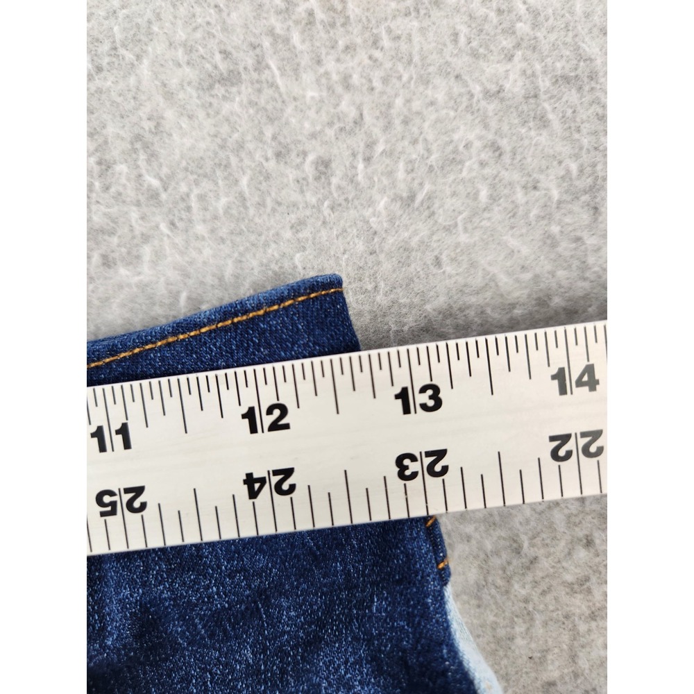 Altar'd State Jeans Sz 26 Tall Long Blue Denim Striped Flare 70s Hippie Festival - Picture 9 of 15